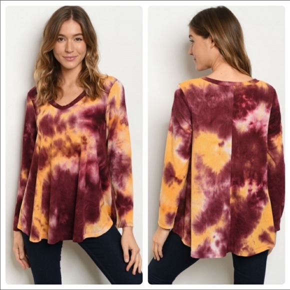 Tops - NWOT Flowy Tie Dye LS Top